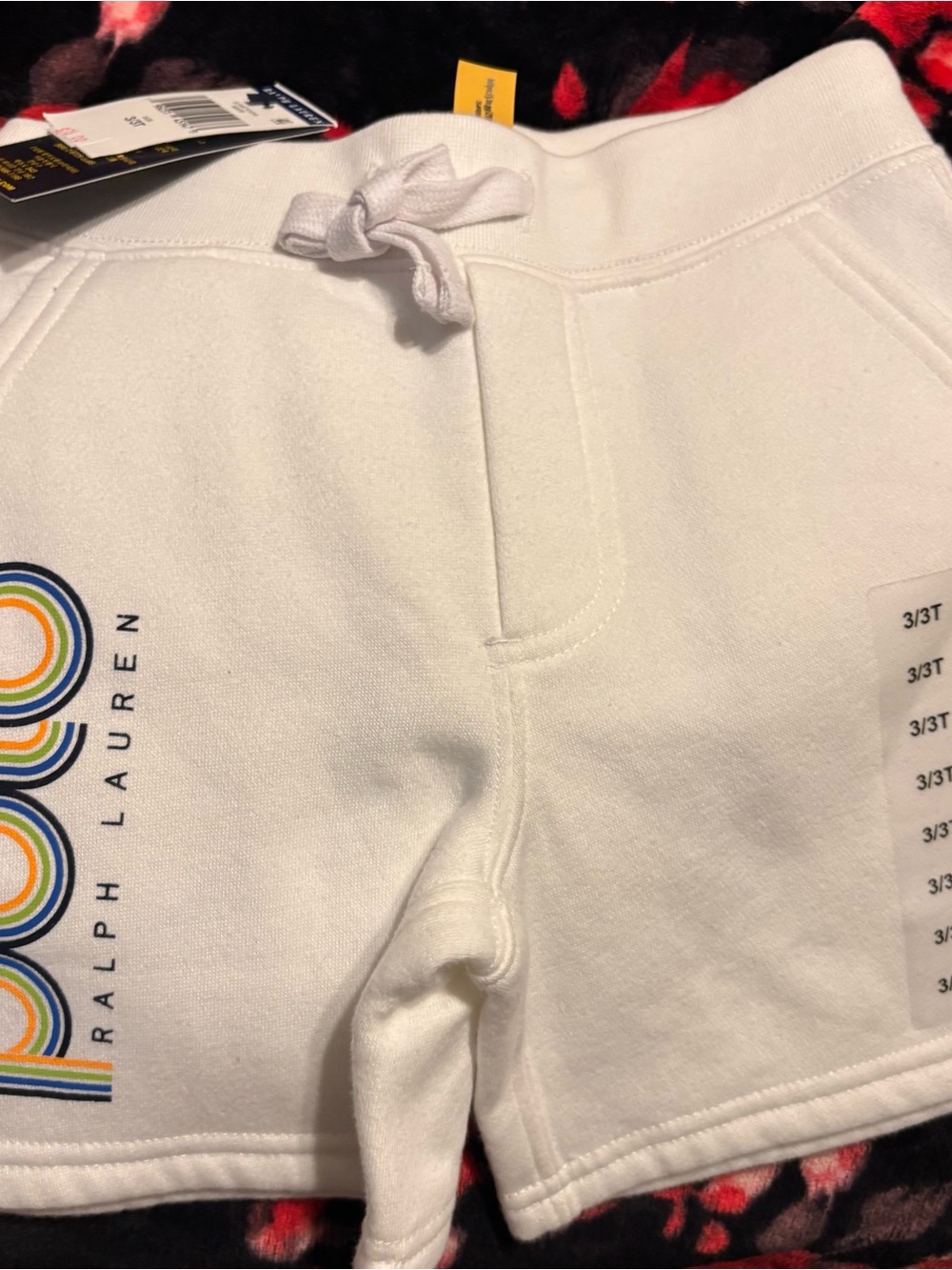 Ralph Lauren White Boys Logo Cotton Shorts